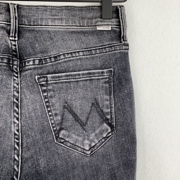Mother Black Button Fly The Stunner Ankle Fray Jeans Friday The 13th Size 25 - Picture 5 of 13